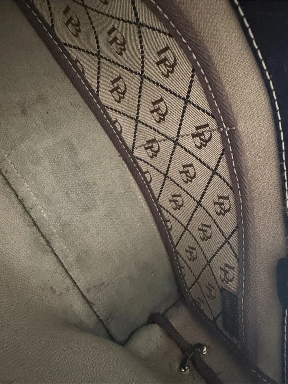 Dooney & Bourke Tan and Dark Brown Signature Monogram Shoulder Bag with Tassel